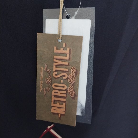 Tokyo Talkies Retro Style Sleeveless Navy Geometric Print Sheath Dress NWT - Picture 8 of 8